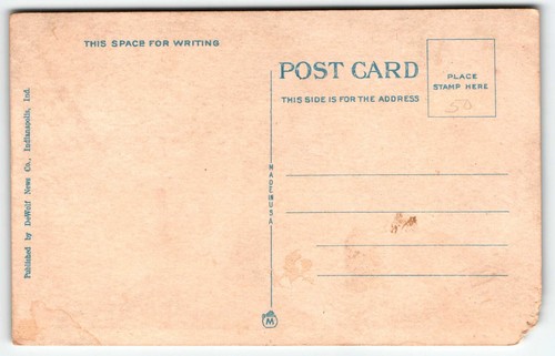 Soldiers' and Sailors' Monument White Border Postcard Indianapolis Indiana IN - Picture 2 of 2