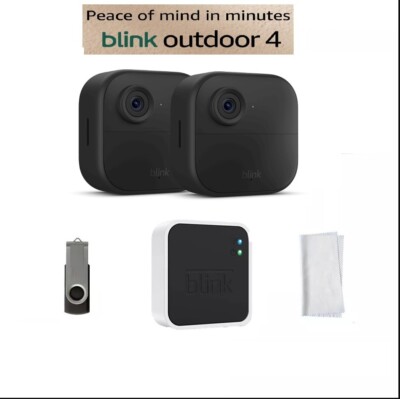 2024 Blink Outdoor 4 (4th Gen) 2 Camera Wireless HD Home Security System Kit NEW