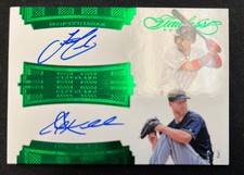 2017 Panini Flawless Dual Signatures Francisco Lindor/Corey Kluber #3/3