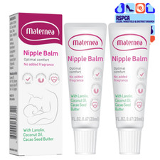 New Maternea Soothing Nipple Balm Cream for Breastfeeding & Pregnancy Set of 2