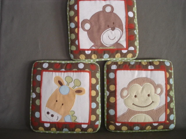 N125 Baby Nursery Bedding Set 9 Pieces Geenny Baby Animal Scholar ABC 123 - Image 4 of 4