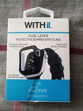 Withit Protective Bumper With Glass For 42mm Apple Watch