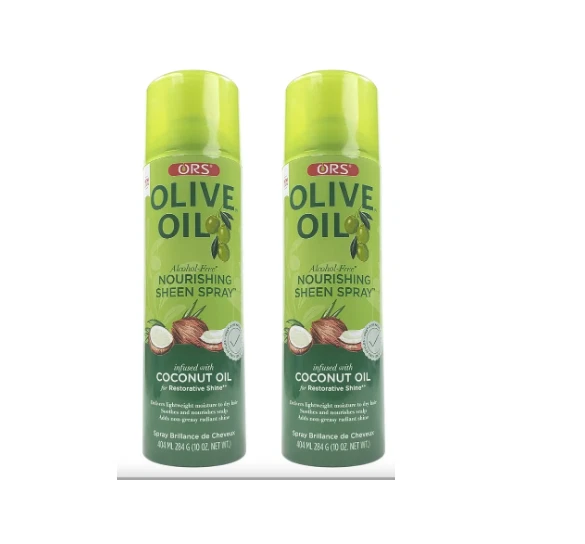 ORS Olive Oil Nourishing Sheen Spray Infused With Coconut Oil 11.7oz - Pack of 2