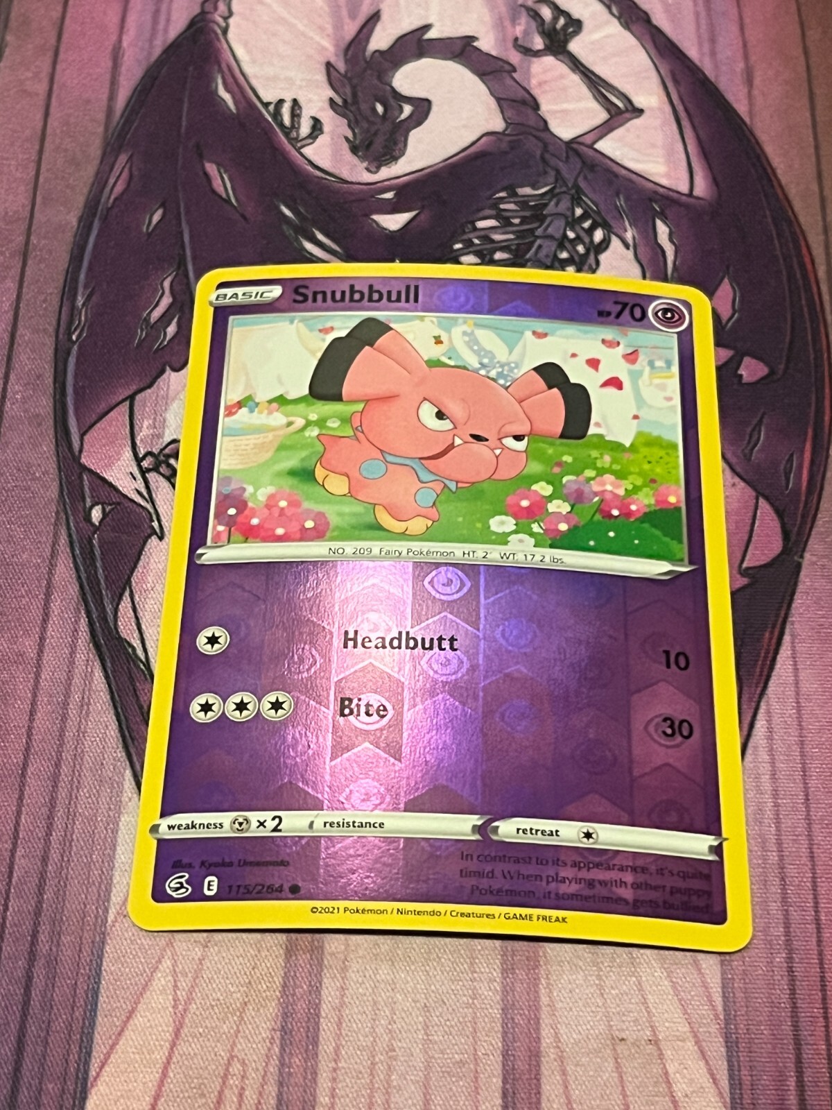 Snubbull 115/264 Fusion Strike Pokemon Reverse Holo Foil Nice!