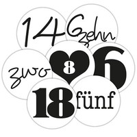 48 Adventskalenderzahlen Aufkleber FüR 2 Kalender, Schwarz-Weiss Sticker Diy