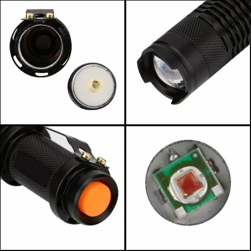 2X LED Rotlicht Taschenlampe 670nM Sehkraftverschlechterung Rote Jagd Laterne - Bild 8 von 8