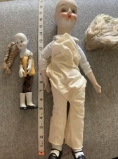 Vintage 2 Porcelain Doll China Dolls Head Arms Legs Unfinished