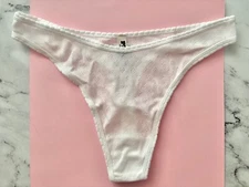 PINK Victoria's Secret Thong Panty 100% Cotton Heart Eyelet Pointelle M L XL 2XL