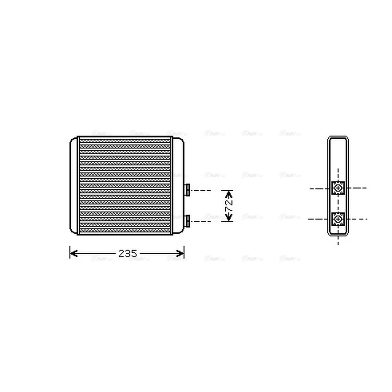 Heat Exchanger OL6321 AVA Exchanger Interior 1618142 9117283