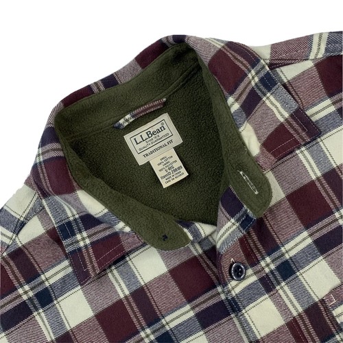 Navy Plaid Flannel Fleece Lined Shirt 