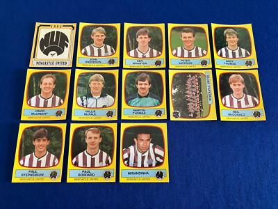 Panini Fußball 88 Newcastle United unbenutztes Album Sticker x13 alle verschieden