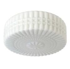 Produktbild - Decken- und Wandlampe 60er 70er Leuchte Vintage Milchglas Opal und Relief + 