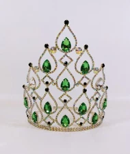 Beauty Pageant Crown Austrian Rhinestone Tiara Diadem Wedding Bridal Prom Party5