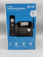 AT T TL88102BK DECT 6.0 2-Line All Black Expandable Cordless Phone OPENBOX 