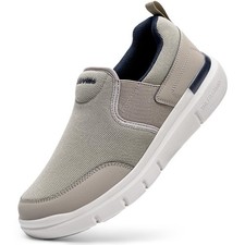 FitVille Men's Extra Wide Slip on Walking Shoes, Lightweight Non-Slip...