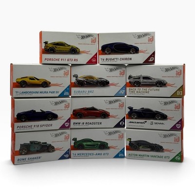 Hot Wheels id Lot of 11 Cars Porsche Bugatti DeLorean Lamborghini Boxed ...