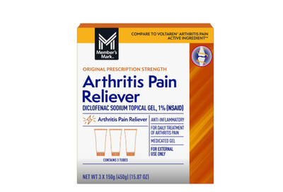 Member's Mark Arthritis Pain Reliever Topical Gel 1% NSAID 3x150g Tubes