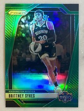 Brittney Sykes 2024 Panini Prizm WNBA Washington Mystics Green Prizm Card No 80