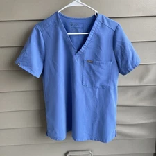 FIGS Technical Collection Blue One-Pocket Scrub Top Women's Medium FW1000 # 1801