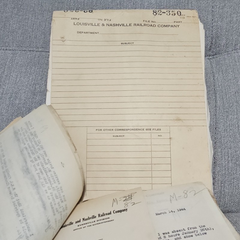 Louisville & Nashville RE Company 1944 & 1960's Correspondence File Papers Lot