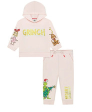Dr Suess /Grinch NEW  Girl's 2 pc Licensed Pant set size 3T Pink/green