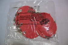 12pc RED MINI WHOOPEE CUSHION KEYCHAINS 2 INCH DIAMETER W/ SILVER KEYRINGS NEW