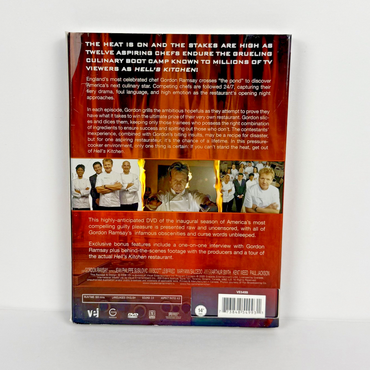 Hell's Kitchen Season 1 Raw & Uncensored - DVD 3 Disc Set Gordon