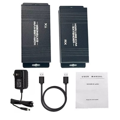 60M HDMI KVM Extender POC over Ethernet Cat5e/cat6 1080P RJ45 HDMI USB Extender