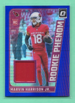 2024 Donruss Optic Marvin Harrison Jr #RPB-MHJ Blue Hyper Rookie Phenom Patch RC