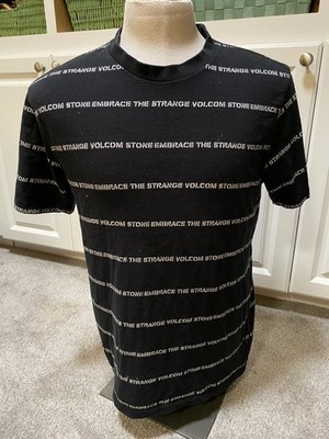 VOLCOM Graphic Altered T-Shirt Embrace the Strange & Repeat Men s Medium Black