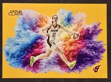 Caitlin Clark Custom Art Trading Card Colorblast Style Fever