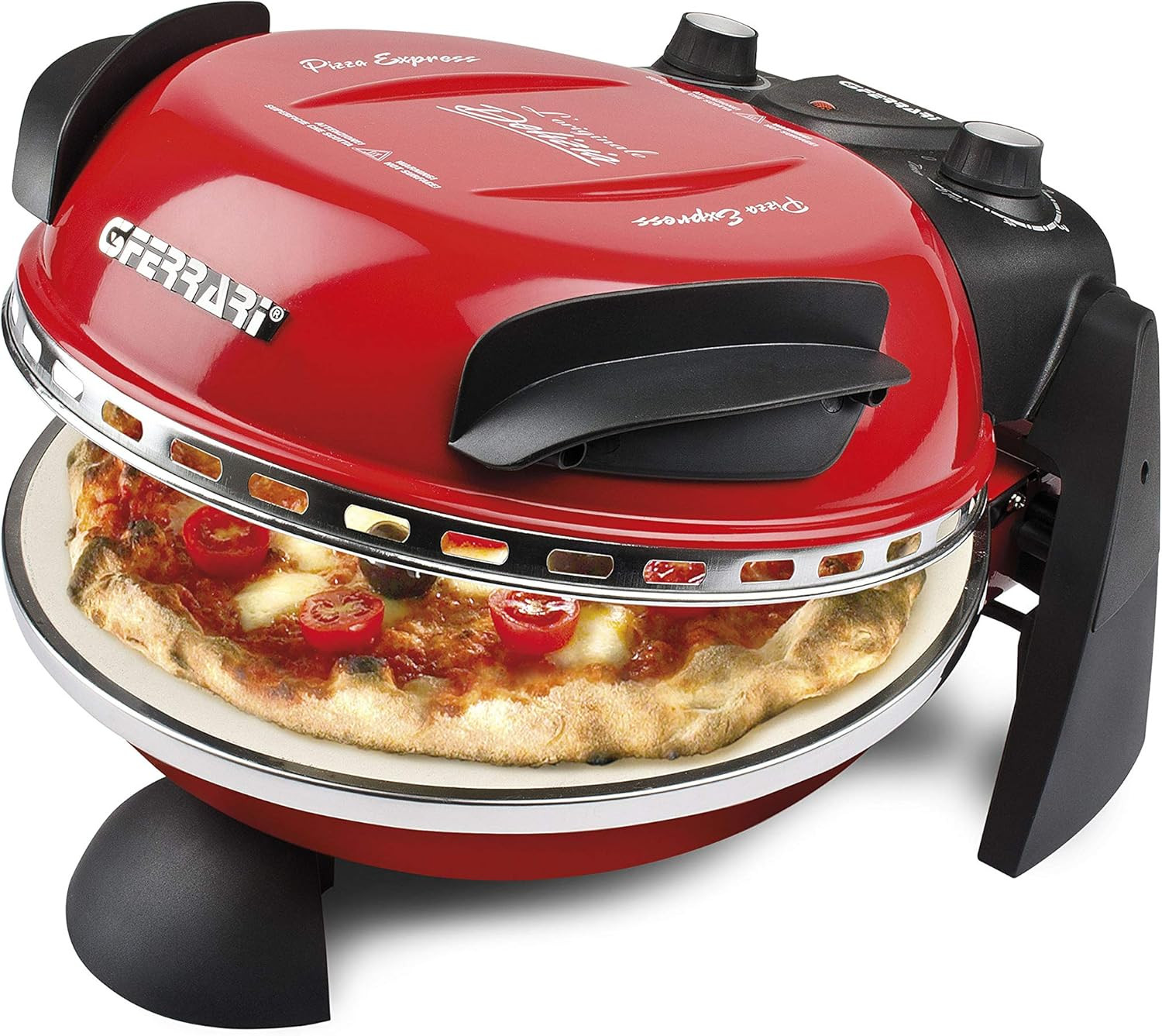 G10006 Pizza Express Delizia, Forno Pizza, 1200 W, Termostato Regolabile 400°C, 