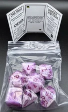 Chessex 38017 Hidden Wonders Vortex Allium /dark purple Polyhedral 7 Dice Set UC