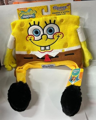 Flipeez SpongeBob Squarepants Action Hat Squeeze and Watch Them Flip New w/ Tag