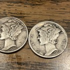 Lot Of 9 Mercury Dimes 90% Silver Mixed Dates — photo 6