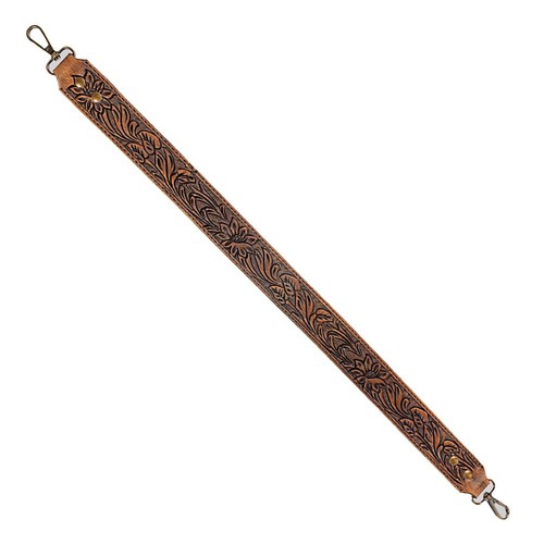Leather Hand Tooled Purse Strap | Phone Purse Strap | Purse Keychain Strap fo...