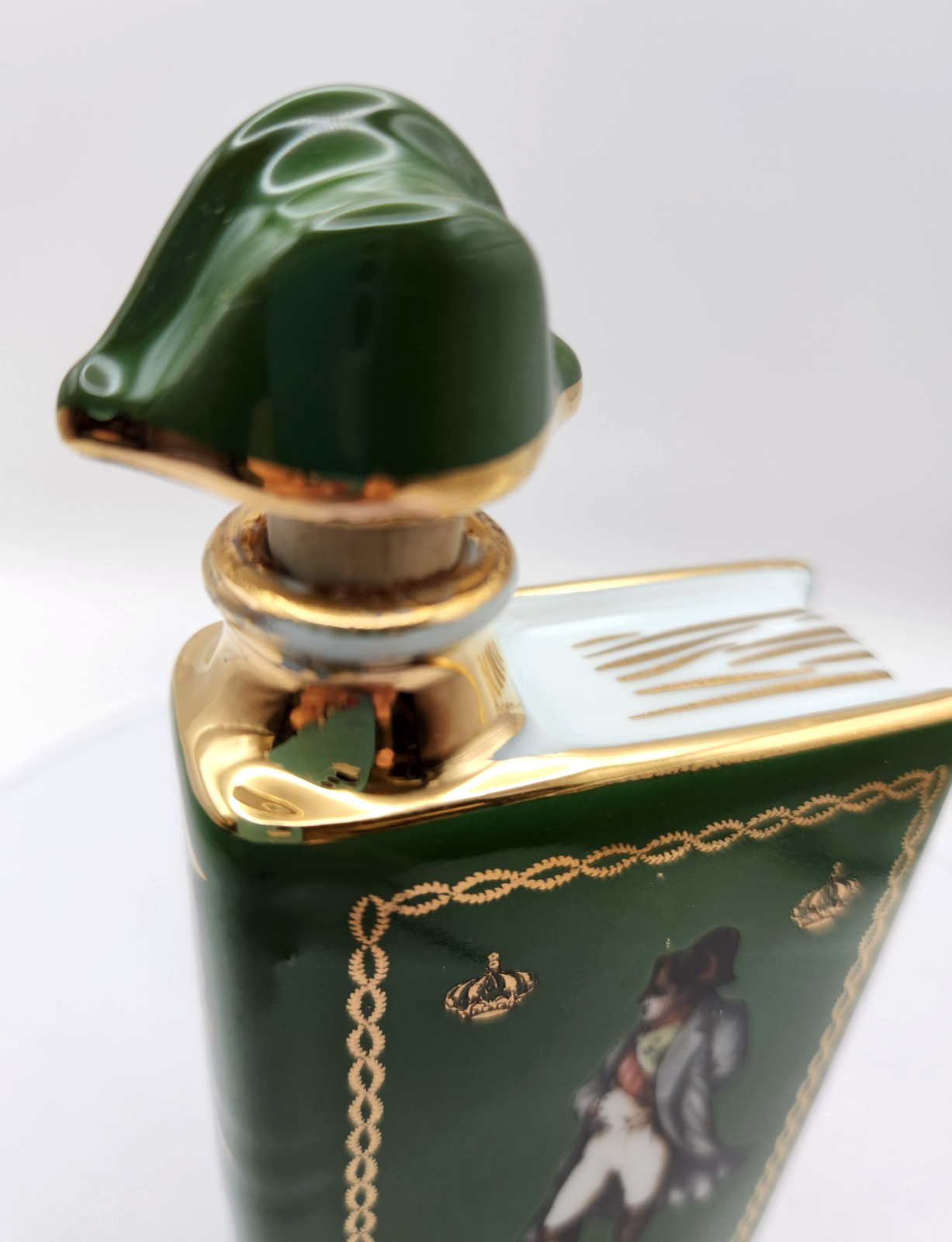 CAMUS NAPOLEON COGNAC Book Decanter 50ml EMPTY Bottle – Green