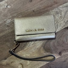 Michael Kors iPhone 5 Phone Case Wallet Wristlet Gold