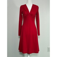 Vintage 90s Styleworks Red Fit & Flare Dress Large Retro Coquette Preppy Classic