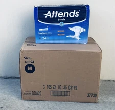 Attends Classic Adult Incontinence Unisex Briefs M Max Absorbency DDA20 Qty 96