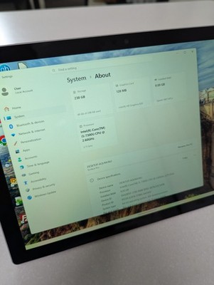 MICROSOFT SURFACE PRO 5 WINDOWS 11 PRO I5-7300U CPU 2.60 GHZ 8GB RAM, 256 GB SSD