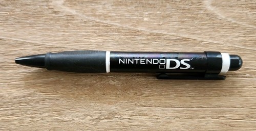 Nintendo DS Original Retractable Black Stylus Pen w/ Rubber Grip HTF