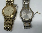 Vintage Lot 2 Men’s Seiko Kinetic Watches Parts Repairs 5M42-0A19, 5M42-0J69