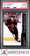 2021 UPPER DECK #203 OLLE ALSING RC YOUNG GUNS PSA 10