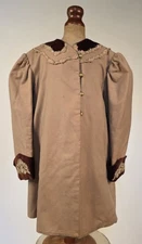 EARLY EDWARDIAN CHILD’S CASHMERE COAT W SILK VELVET + FLORAL EMBROIDERY