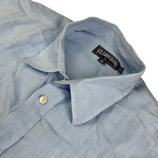 Vilebrequin Men's 100 Linen L/S Button Shirt Blue   XL