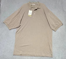 NEW Cutter & Buck Beige polo shirt Mens Size XLT Tall 100% Cotton