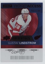 2021 Credentials 2020-21 Debut Ticket Access Red /199 Gustav Lindstrom #59 04dx