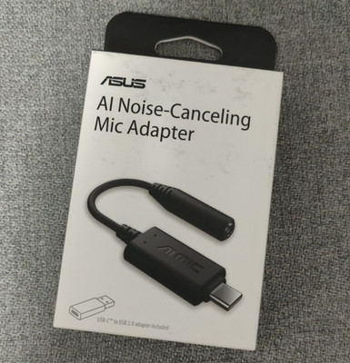ASUS AI Noise-Canceling Mic Adapter USB-C auf 3,5 mm schwarz 90YH02L1