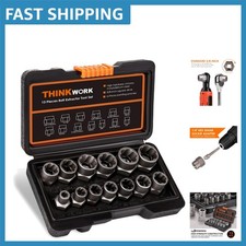 Professional 14-Piece Impact Bolt Extractor Set for Automotive & Industrial Use